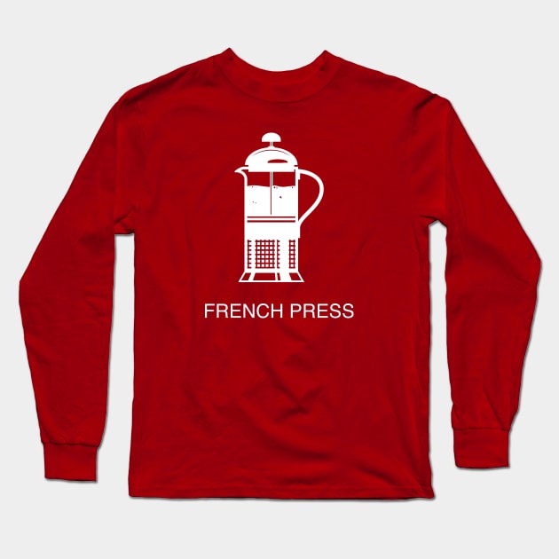 French Press Long Sleeve T-Shirt by industriavisual